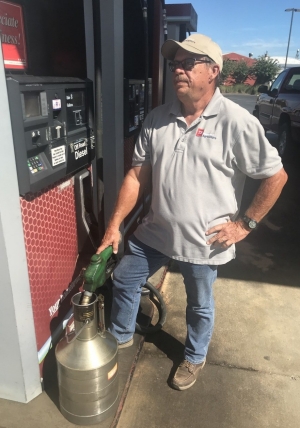 Terry Chaney Terry Chaney at fuel pump