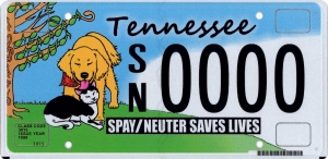 Animal Friendly Spay Neuter license plate