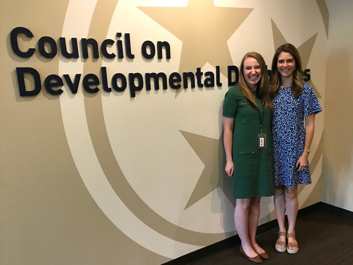 Lauren McCabe and Council Public Policy Director Lauren Pearcy in front of the Council’s office Lauren McCabe and Council Public Policy Director Lauren Pearcy in front of the Council’s office