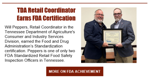 Will Peppers Earns Food Safety Certification