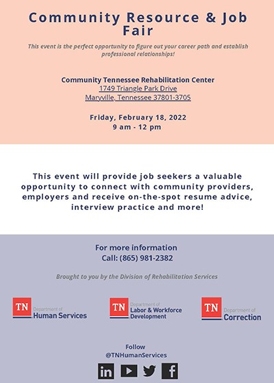 American Job Center - Resource & Career Fair - Friday, February 18, 2022, 9 a.m. until 12 p.m.