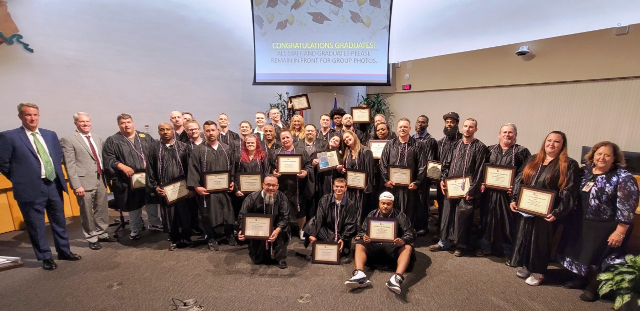 Photo of graduating class. Photo of graduating class.