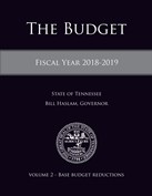 Volume 2: Base Budget Reductions, Fiscal Year 2017-2018 Cover