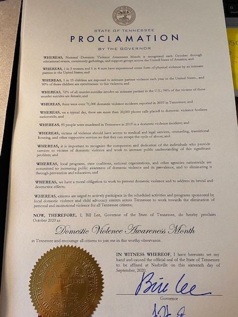 DVAM proclamation DVAM proclamation