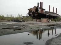 photograph of an abandoned building