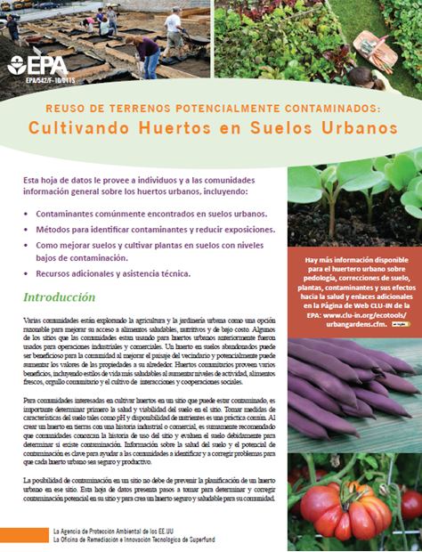 EPA Growing Gardens in Urban Soils EPA Growing Gardens in Urban Soils