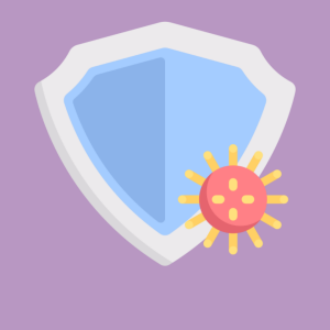 Shield providing protection from virus