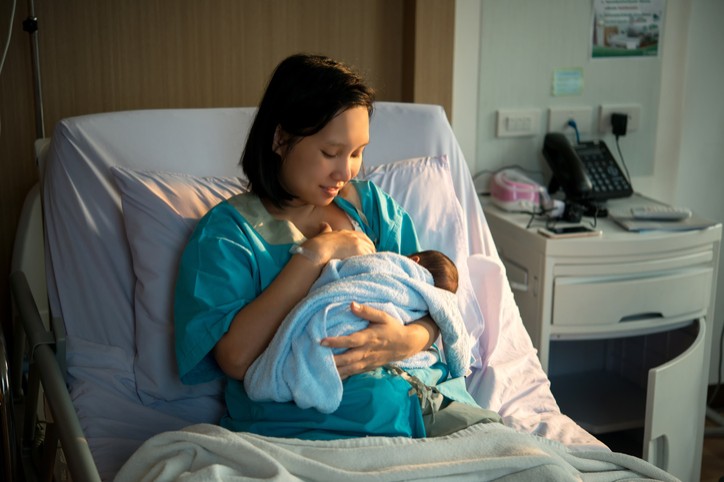 Mother and baby in hospital Mother and baby in hospital