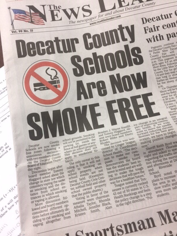 Decatur County Schools Smoke-Free Decatur County Schools Smoke-Free
