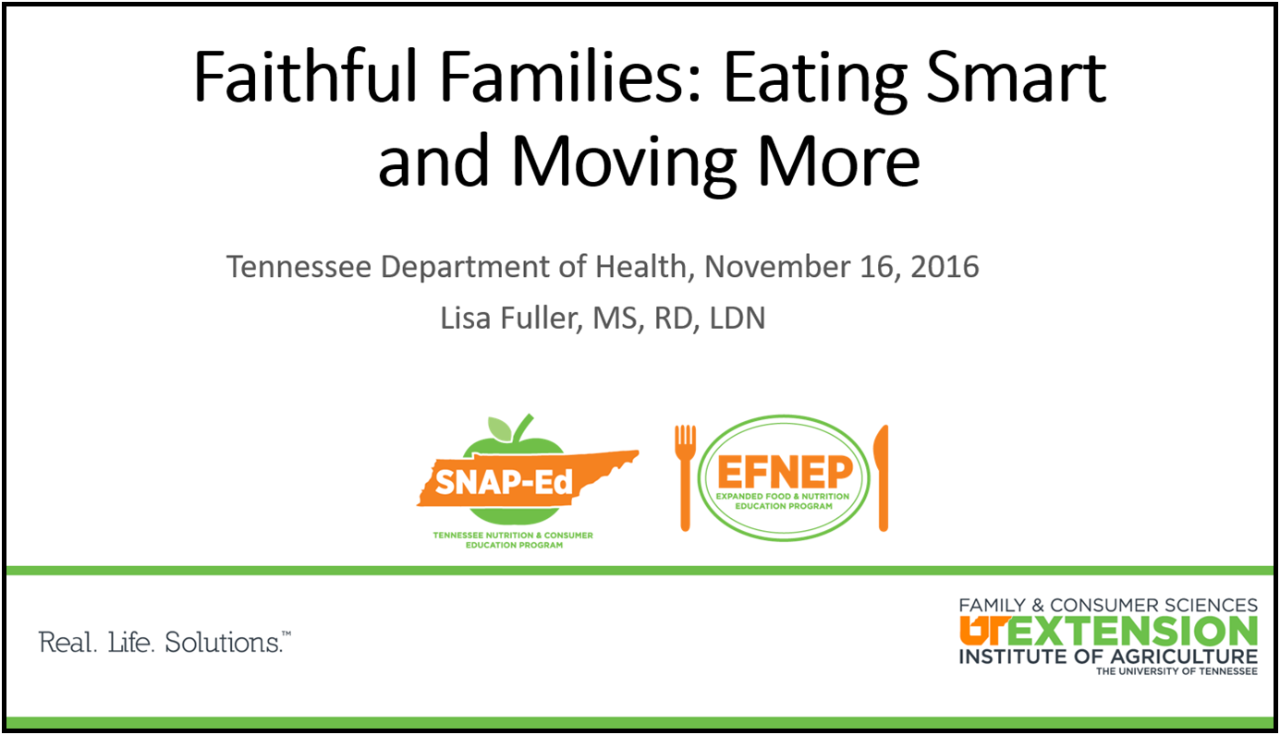 Faithful Families Webinar Screenshot Faithful Families Webinar Screenshot