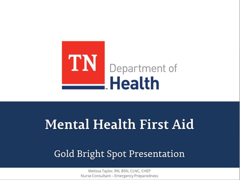 Mental Health First Aid Mental Health First Aid