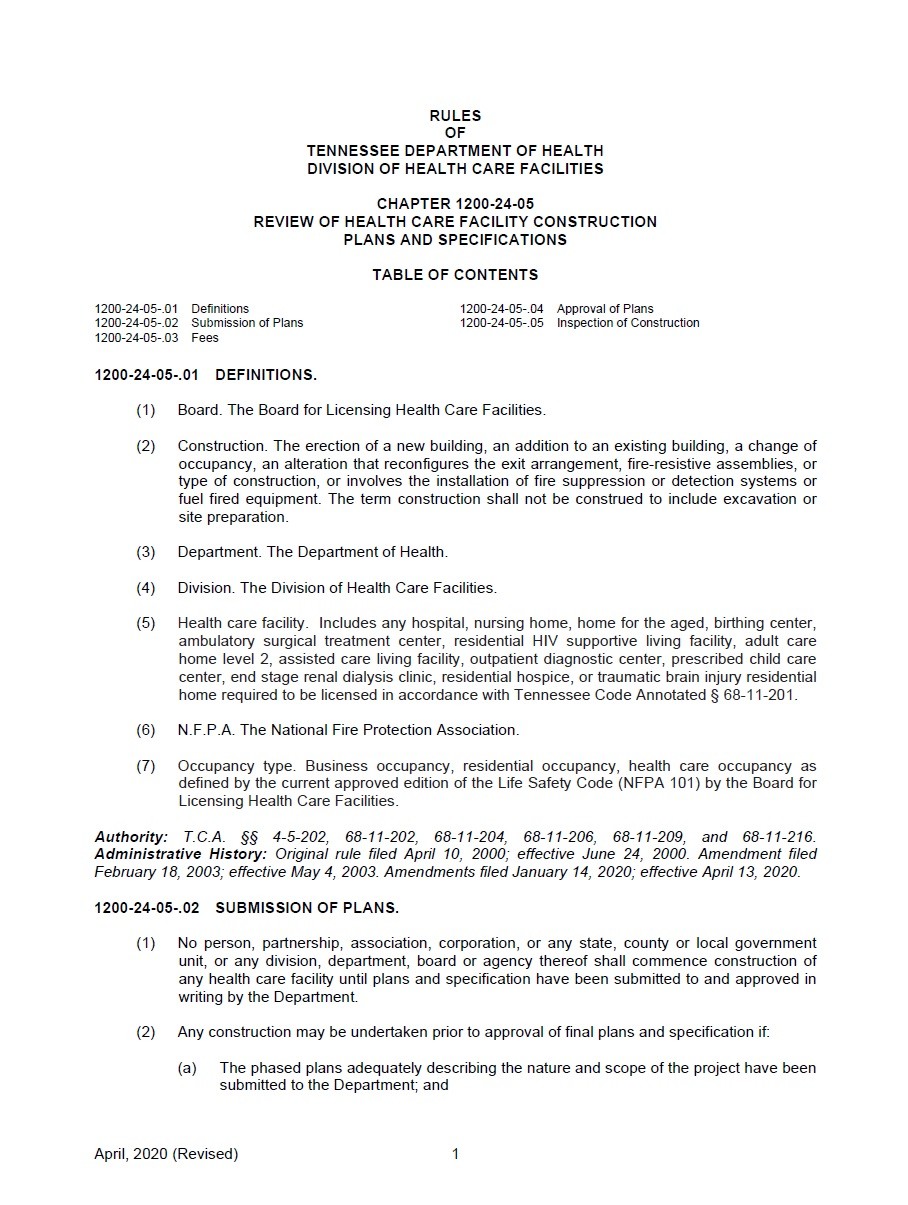 Chapt1200-24-05 Construction Plans and Specifications