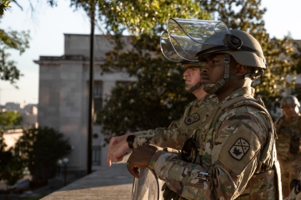 Tennessee National Guard Soldiers protecting lives and property during periods of civil unrest..