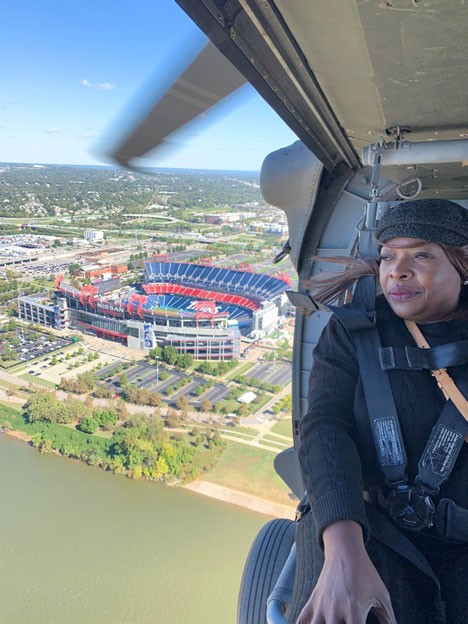 Teachers from across Sumner County experienced a preview of what aviators and crewmembers do on a monthly basis during an introductory, educational flight over the Nashville skyline with the 1-230th Assault Helicopter Battalion, Oct. 16. (Photo by Sgt. 1st Class Jeremiah Borrajo) Teachers from across Sumner County experienced a preview of what aviators and crewmembers do on a monthly basis during an introductory, educational flight over the Nashville skyline with the 1-230th Assault Helicopter Battalion, Oct. 16. (Photo by Sgt. 1st Class Jeremiah Borrajo)