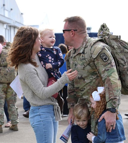 More than 80 Soldiers from the Tennessee National Guard’s 268th Military Police Company returned to Smyrna’s Volunteer Training Center on Nov. 11, after a nearly year-long deployment to Djibouti, Africa. (photo by Lt. Col. Darrin Haas) More than 80 Soldiers from the Tennessee National Guard’s 268th Military Police Company returned to Smyrna’s Volunteer Training Center on Nov. 11, after a nearly year-long deployment to Djibouti, Africa. (photo by Lt. Col. Darrin Haas)