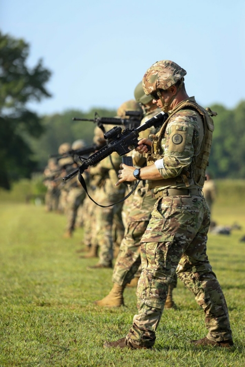 Soldiers and Airmen of the Tennessee National Guard prepare to shoot their rifles during the Tennessee Adjutant General’s Rifle Match, held at Tullahoma’s Volunteer Training Site, June 23-25. The TAG Match is a marksmanship competition and training event to promote shooting proficiency throughout the ranks of the Tennessee National Guard. (photo by Sgt. James Bolen Jr.) Soldiers and Airmen of the Tennessee National Guard prepare to shoot their rifles during the Tennessee Adjutant General’s Rifle Match, held at Tullahoma’s Volunteer Training Site, June 23-25. The TAG Match is a marksmanship competition and training event to promote shooting proficiency throughout the ranks of the Tennessee National Guard. (photo by Sgt. James Bolen Jr.)