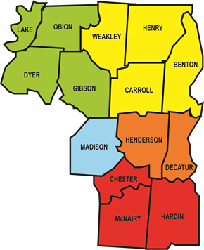 Map of District Eight Counties Map of District Eight Counties