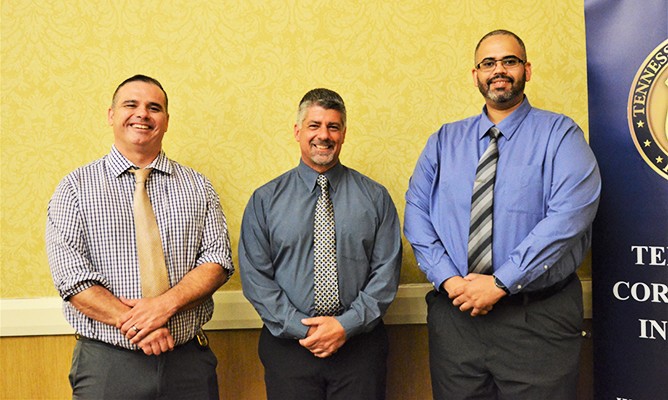 Executive Director William Wall, Dr. Michael Pittaro from AMI and Training Coordinator Christopher Allen