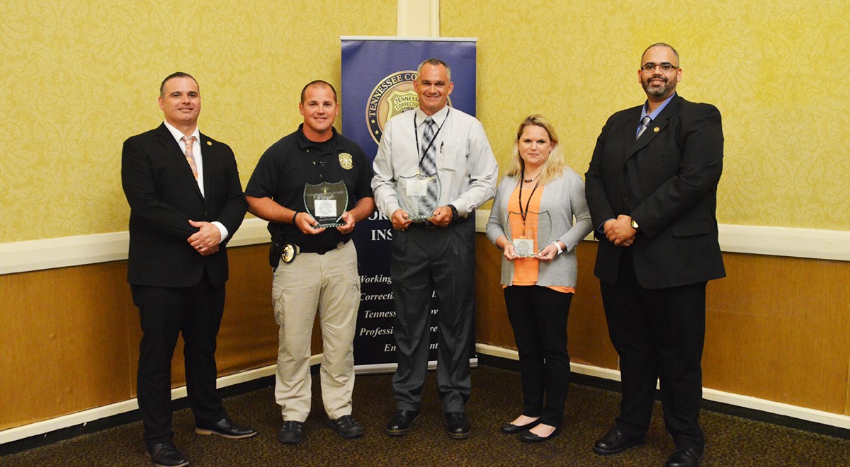 Facility Training Officers Forrest Blackburn of Coffee County, Sgt. Patrick Traughber of Robertson County,  and  Sgt. Kelly Hailey of Smith County