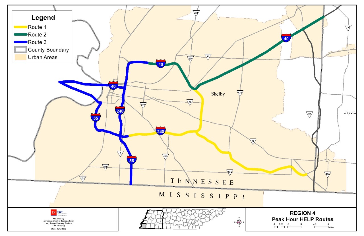 HELP Truck Peak Hour Routes Region 4 HELP Truck Peak Hour Routes Region 4
