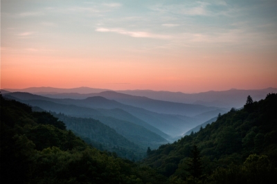 Sunset at the Great Smokey Mountains National Park Sunset at the Great Smokey Mountains National Park