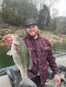 Josh Clary of Hendersonville with a 18.5” Spotted bass