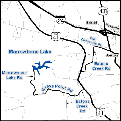 Marrowbone Lake map