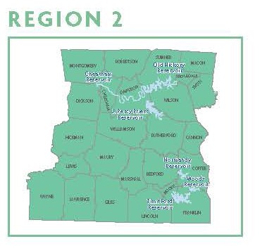 Region 2 Fishing Map