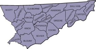 TWRA Region 4 Map