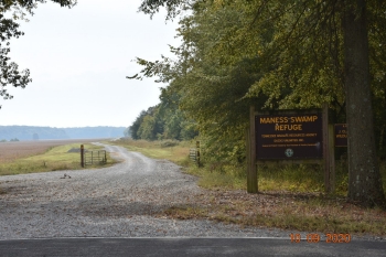 Maness Swamp Refuge Sign