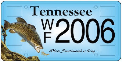 Smallmouth License Plate