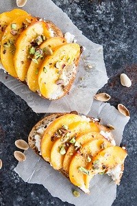 Peach Ricotta Toast