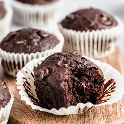 Double Chocolate Zucchini Muffins