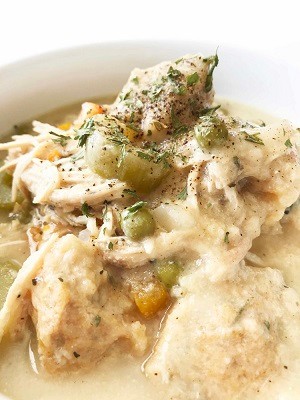 Healthified Crock Pot Chicken & Dumplings Healthified Crock Pot Chicken & Dumplings
