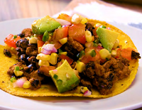 Turkey and Bean Tostadas