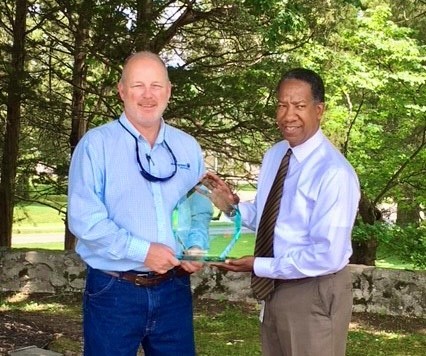 Roger Alley, Royal Blue Chip Mill Supervisor, left, and TDLWD Deputy Commissioner Dewayne Scott Roger Alley, Royal Blue Chip Mill Supervisor, left, and TDLWD Deputy Commissioner Dewayne Scott