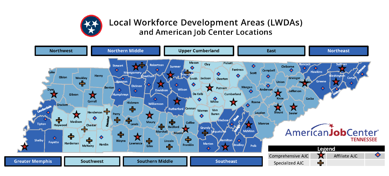 LWDA and AJC locations LWDA and AJC locations
